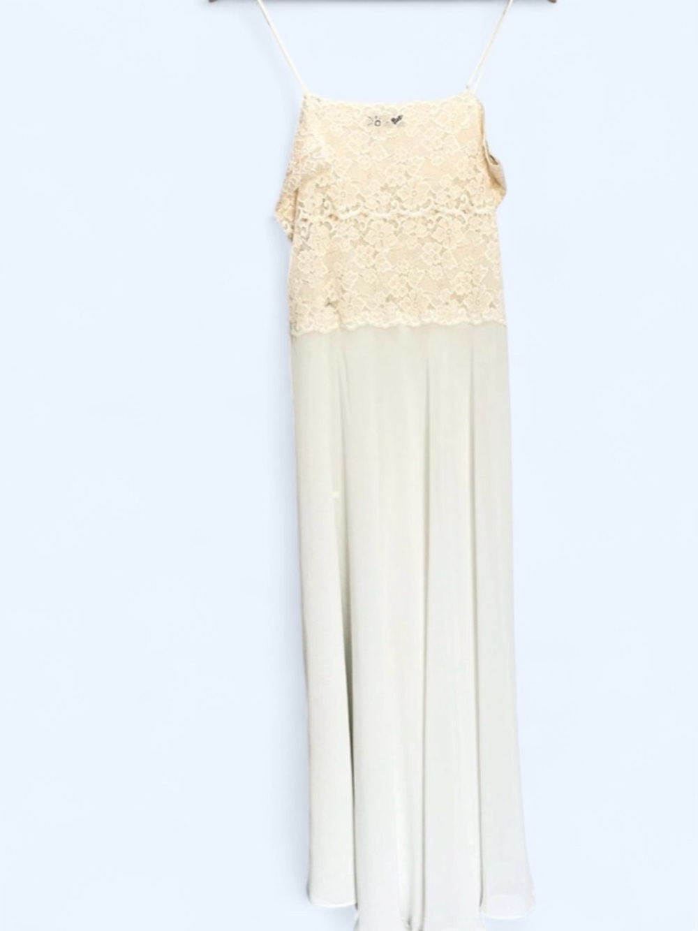 Via Nicci‎ White Lace Maxi Dress M Fairycore Cottagecore Coquette Boho Wedding